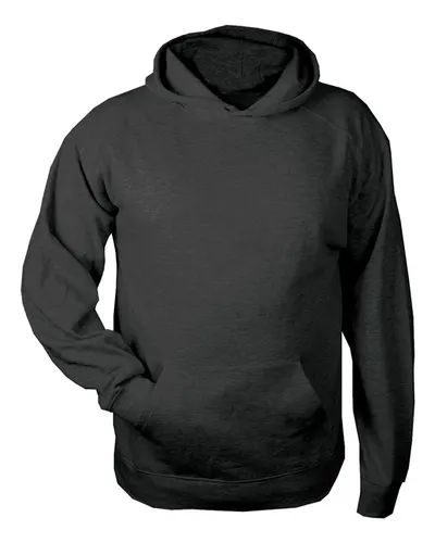 C2 Sport 5520 Youth Fleece Hooded Sweatshirt in Black — blank hooded sweatshirt, front view