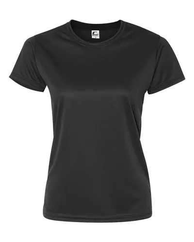 C2 Sport 5600 Women’s Performance T-Shirt in Black — blank t-shirt, front view