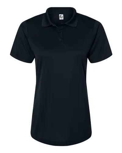 C2 Sport 5902 Women's Polo in Black — blank polo, front view