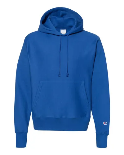 Champion S101 Unisex Reverse Weave® Hooded Sweatshirt in Athletic Royal — blank hooded sweatshirt, front view