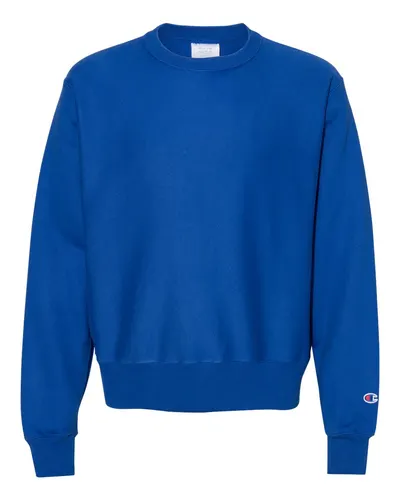 Champion S149 Unisex Reverse Weave® Crewneck Sweatshirt in Athletic Royal — blank crewneck sweatshirt, front view