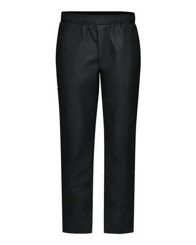 Chef Designs 0P4M Airflow Chef Pants in Black — blank garment, front view