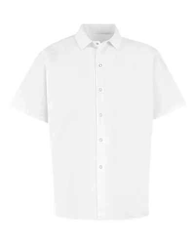 Chef Designs 5050 Cook Shirt in White — blank garment, front view