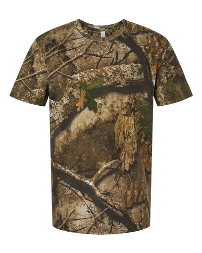 Code Five 3980 Unisex Realtree® Camo Tee in RealTree APX — blank t-shirt, front view