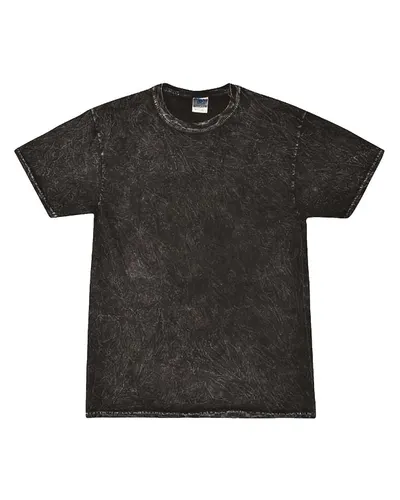 Colortone 1300 Unisex Mineral Wash T-Shirt in Mineral Black — blank t-shirt, front view