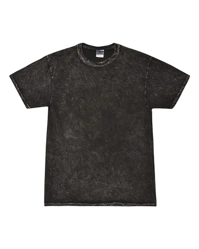 Colortone 1300Y Youth Mineral Wash T-Shirt in Mineral Black — blank t-shirt, front view
