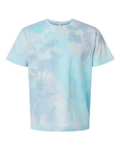 Colortone 1355 Unisex Vintage Tie-Dyed T-Shirt in Breeze — blank t-shirt, front view