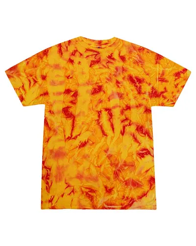 Colortone CD1000 Unisex Multi-Color Tie-Dyed T-Shirt in Fire — blank t-shirt, front view