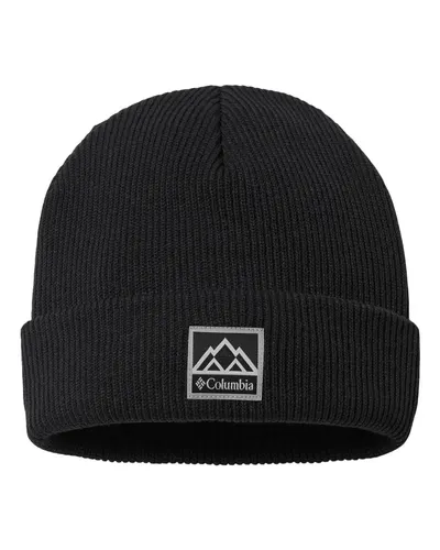 Columbia 191132 Whirlibird™ Cuffed Beanie in Black — blank cap, front view