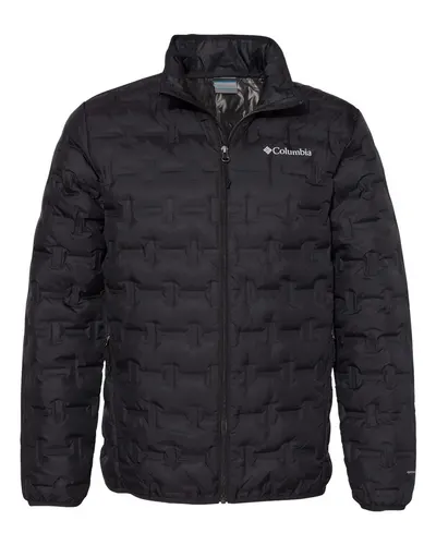 Columbia 208624 Men's Delta Ridge™ II Down Jacket in Black — blank jacket, front view