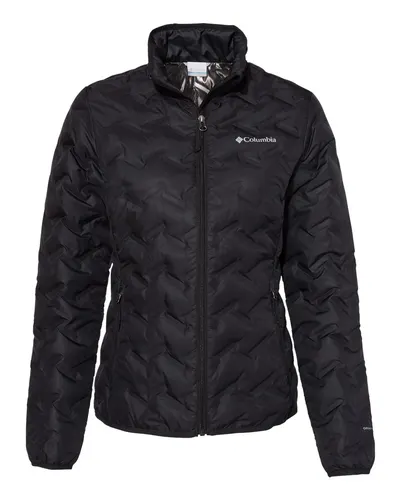 Columbia 208827 Women's Delta Ridge™ II Down Jacket in Black — blank jacket, front view