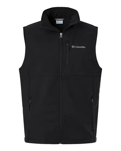 Columbia 209047 Men's Ascender™ II Soft Shell Vest in Black — blank jacket, front view