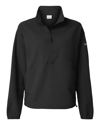 Columbia 211893 Women's Sucker for Summer™ Half-Zip Pullover in Black — blank garment, front view