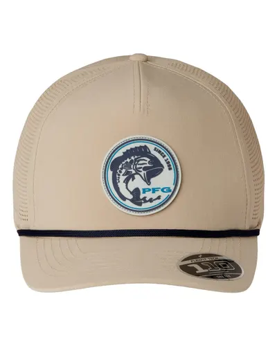 Columbia 212134 Tidal Pursuit™ 3D Stretch Snapback Cap in Ancient Fossil/ Fish Circle Bass — blank cap, front view