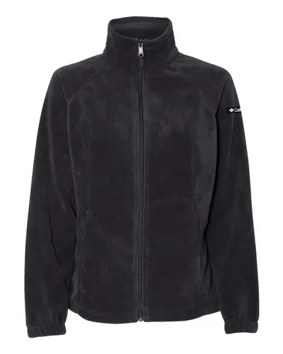 Columbia 212470 Women’s Benton Springs™ Fleece Full-Zip Jacket in Black — blank jacket, front view