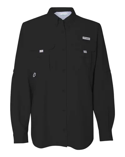 Columbia 212474 Women's PFG Bahama™ Shirt in Black — blank garment, front view