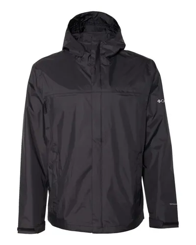 Columbia 212480 Men's Watertight™ II Rain Jacket in Black — blank jacket, front view