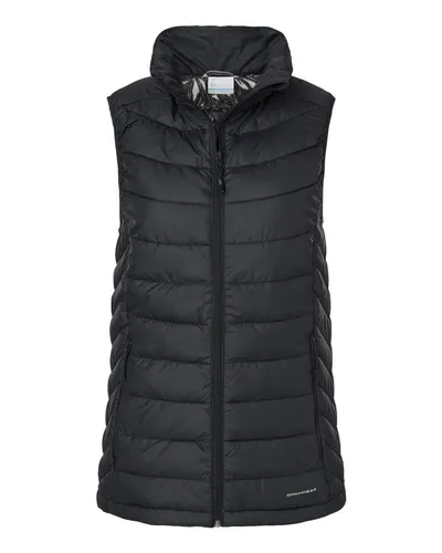 Columbia 212492 Women's Powder Lite™ Vest in Black — blank jacket, front view