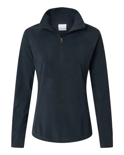 Columbia 212495 Women's Glacial™ IV Fleece Half-Zip Pullover in Black — blank fleece pullover, front view