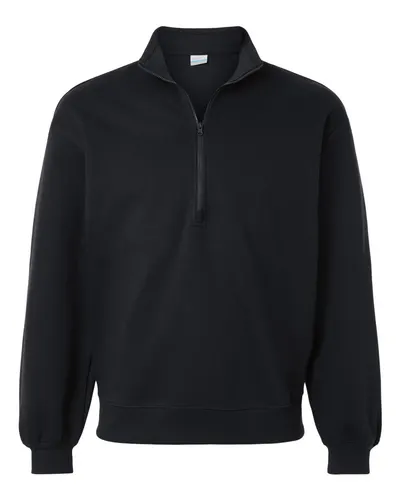 Columbia 216515 Women's Aldermore Half-Zip Pullover in Black — blank garment, front view