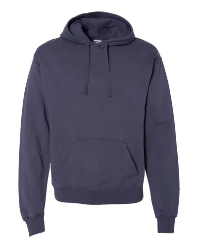 ComfortWash by Hanes GDH450 Unisex Garment-Dyed Hooded Sweatshirt in Anchor Slate — blank hooded sweatshirt, front view