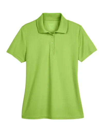 CORE365 78181 Women's Origin Performance Piqué Polo in Acid Green — blank polo, front view