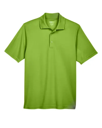 CORE365 88181 Men's Origin Performance Piqué Polo in Acid Green — blank polo, front view