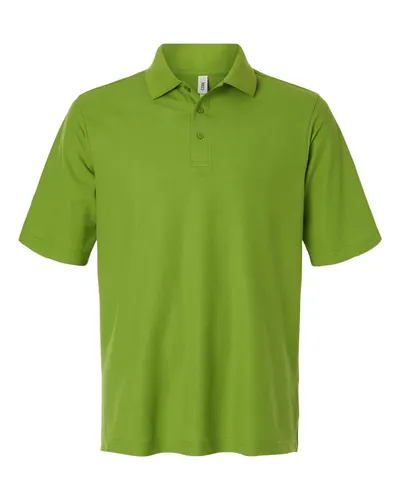 CORE365 CE106 Men's Resolve CVC Performance Pique Polo in Acid Green — blank polo, front view