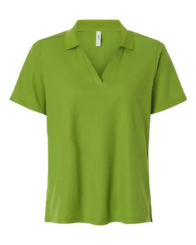 CORE365 CE106W Women's Resolve CVC Performance Pique Polo in Acid Green — blank polo, front view