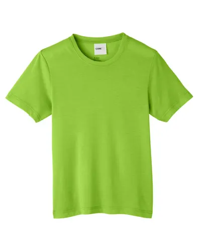 CORE365 CE111Y Youth Fusion ChromaSoft™ Performance T-Shirt in Acid Green — blank t-shirt, front view