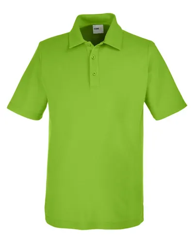 CORE365 CE112 Men's Fusion ChromaSoft™ Pique Polo in Acid Green — blank polo, front view