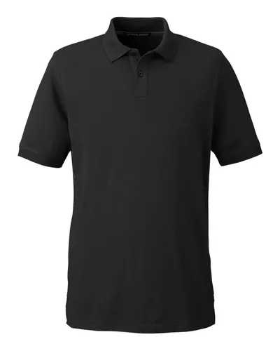 Devon & Jones DG100 Men's New Classics® Performance Polo in Black — blank polo, front view