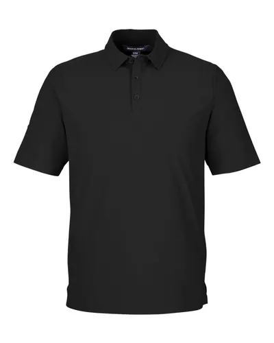 Devon & Jones DG110 Men's CrownLux Performance® Windsor Welded Polo in Black — blank polo, front view