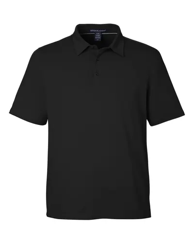 Devon & Jones DG120 Men's Raleigh Stretch Polo in Black — blank polo, front view