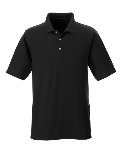 Devon & Jones DG150T Men's Tall DRYTEC20™ Performance Polo in Black — blank polo, front view