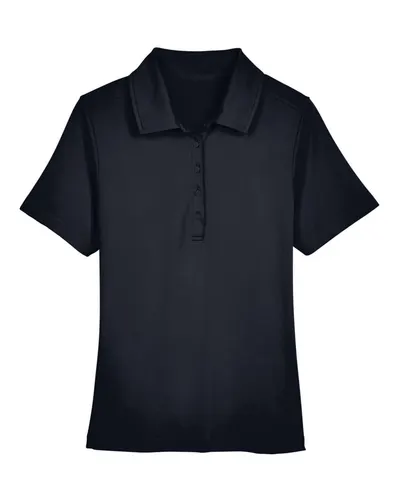 Devon & Jones DG21W Women's CrownLux Performance® Range Flex Polo in Black — blank polo, front view