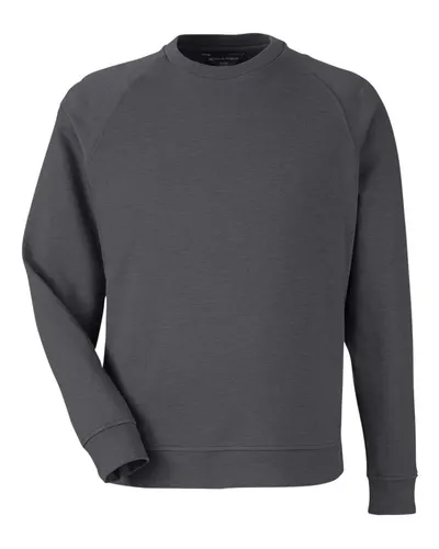 Devon & Jones DG482 Men's New Classics® Charleston Pullover in Black Melange — blank garment, front view