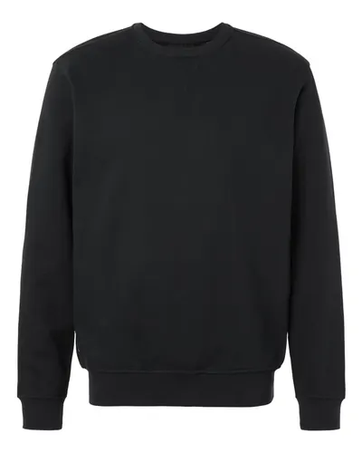 DRI DUCK 7202 Men's Granite Crewneck Pullover in Black — blank crewneck sweatshirt, front view