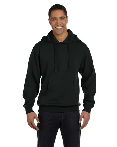 econscious EC5500 Unisex Heritage Hooded Sweatshirt in Black — blank hooded sweatshirt, front view