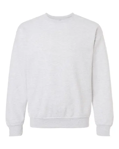 Gildan 12000 Unisex DryBlend® Crewneck Sweatshirt in Ash — blank crewneck sweatshirt, front view