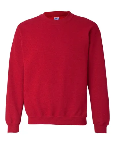 Gildan 18000 Unisex Heavy Blend™ Crewneck Sweatshirt in Antique Cherry Red — blank crewneck sweatshirt, front view