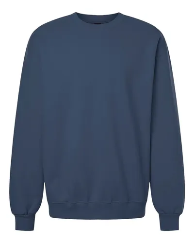 Gildan 19000 Unisex Hammer™ Maxweight Crewneck Sweatshirt in Blue Dusk — blank crewneck sweatshirt, front view