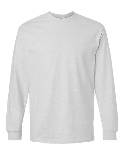 Gildan 2400 Unisex Ultra Cotton® Long Sleeve T-Shirt in Ash — blank long sleeve tee, front view