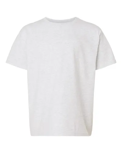 Gildan 3000B Youth Light Cotton T-Shirt in Ash — blank t-shirt, front view