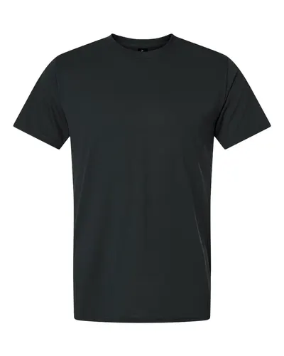 Gildan 42000 Unisex Performance® T-Shirt in Black — blank t-shirt, front view