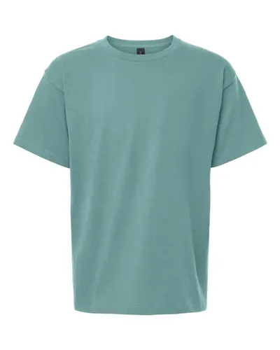 Gildan 5000B Youth Heavy Cotton™ T-Shirt in Aquatic — blank t-shirt, front view