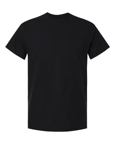 Gildan 5000T Unisex Heavy Cotton™ Tall T-Shirt in Black — blank t-shirt, front view