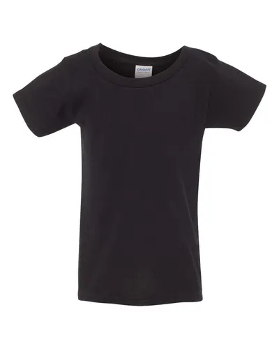 Gildan 5100P Toddler Heavy Cotton™ T-Shirt in Black — blank t-shirt, front view