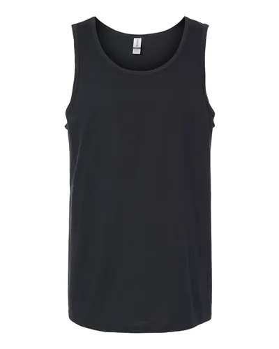 Gildan 64200 Unisex Softstyle® Tank Top in Black — blank tank top, front view