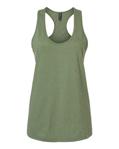 Gildan 64220LCVC Women's Softstyle® CVC Racerback Tank Top in Cactus — blank tank top, front view